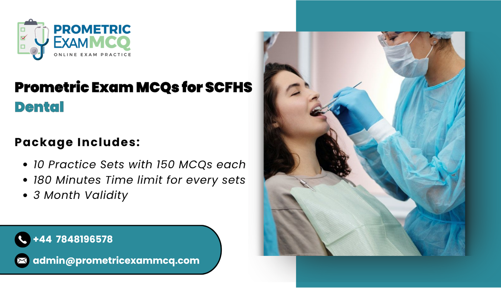 Prometric Exam MCQs for SCFHS Dental