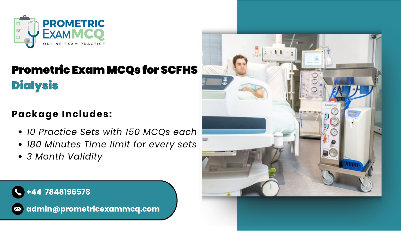 Prometric Exam MCQs for SCFHS Dialysis
