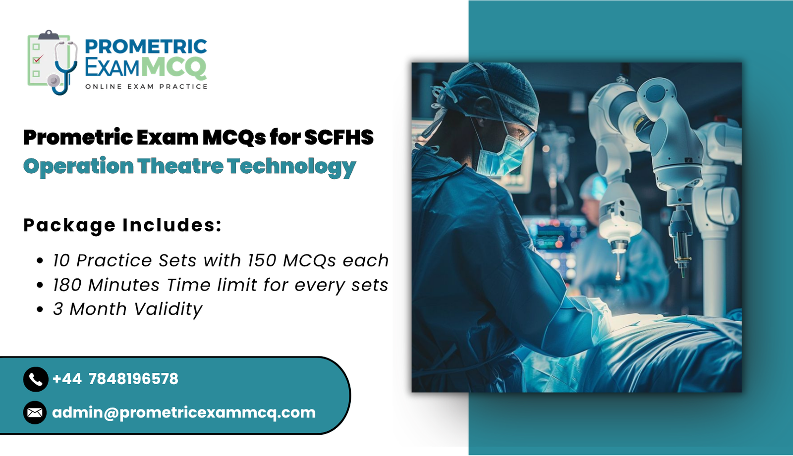 Prometric Exam MCQs for SCFHS Operation Theatre Technology