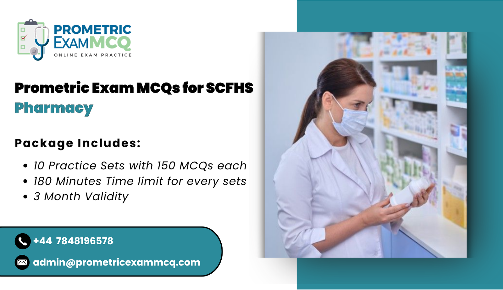 Prometric Exam MCQs for SCFHS Pharmacy