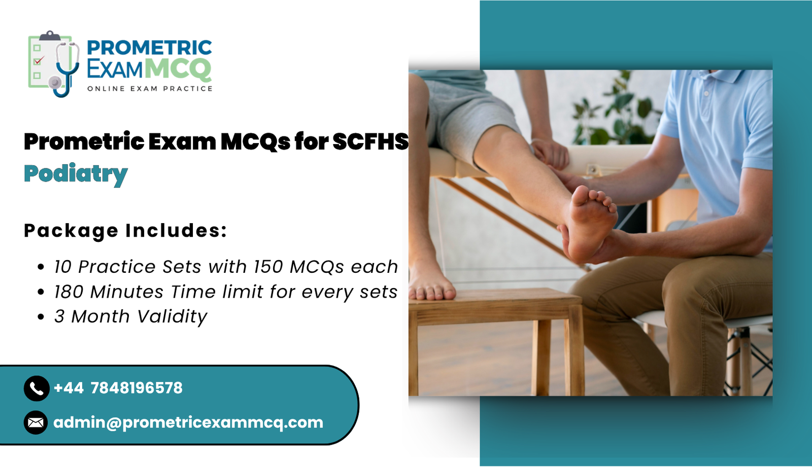 Prometric Exam MCQs for SCFHS Podiatry