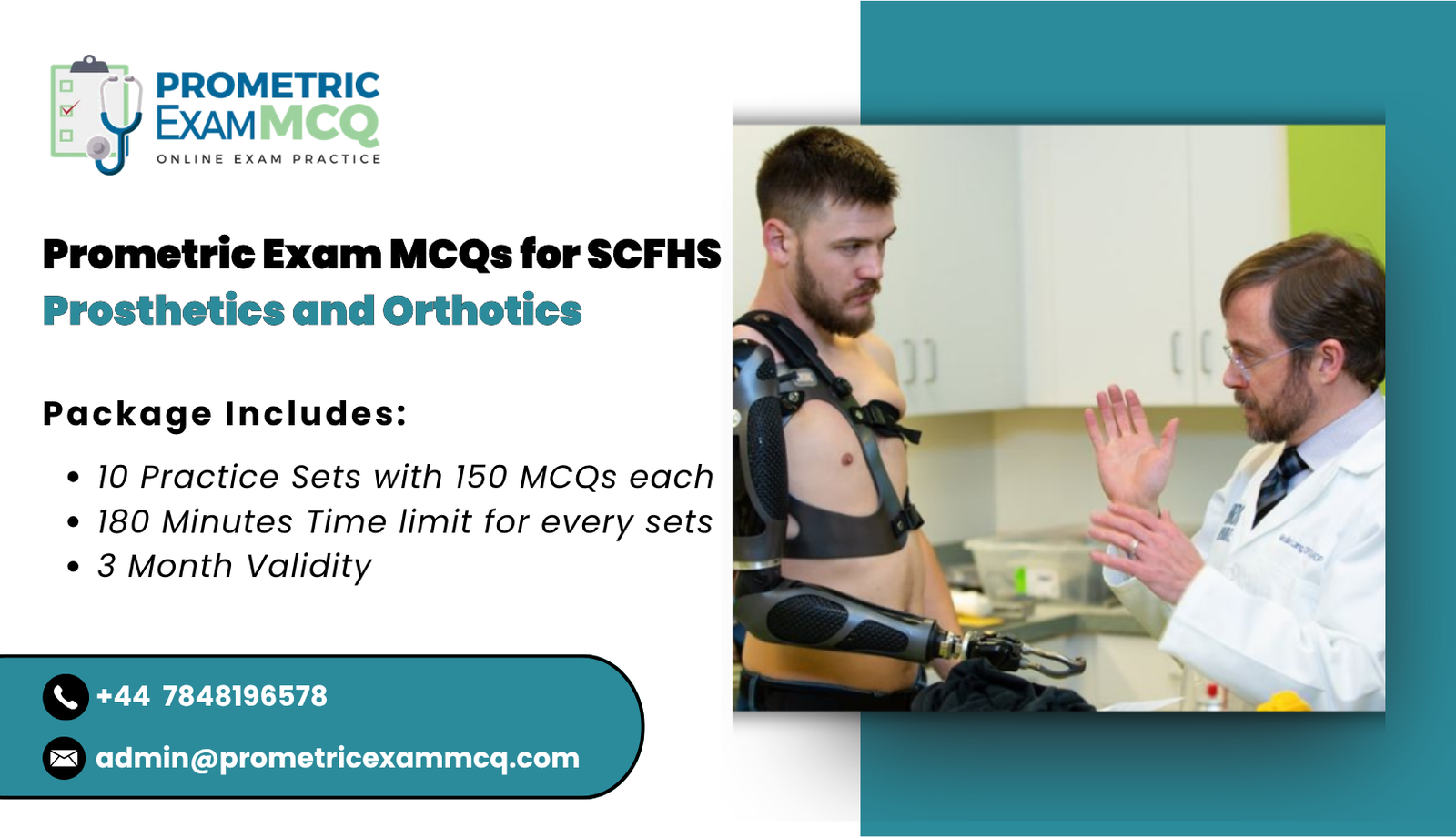 Prometric Exam MCQs for SCFHS Prosthetics and Orthotics