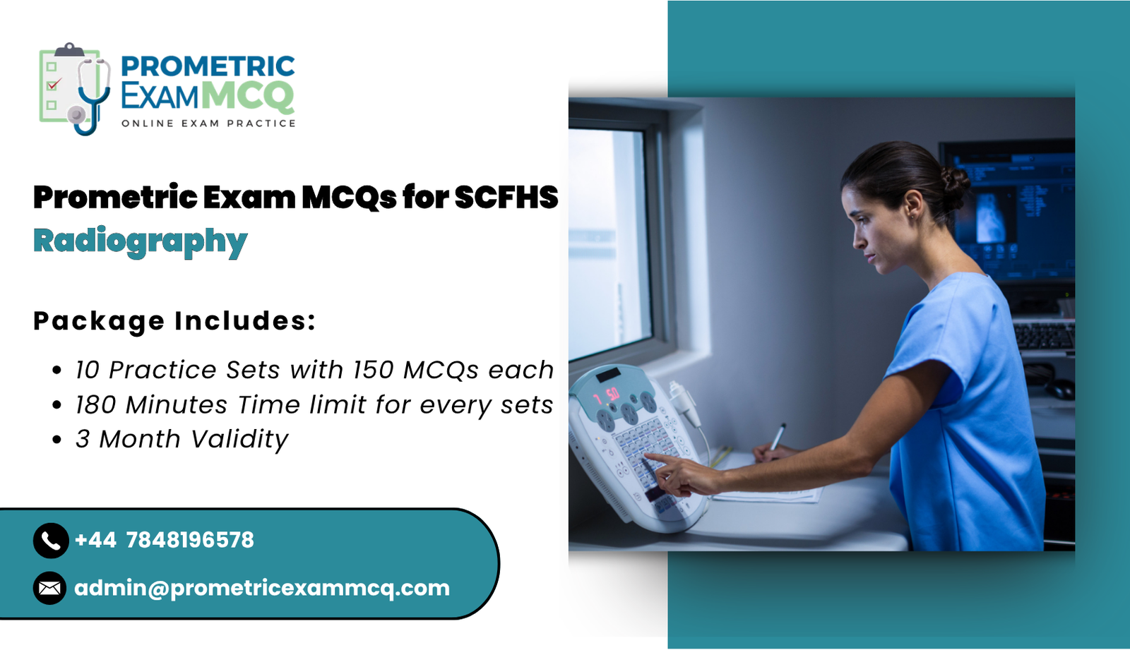 Prometric Exam MCQs for SCFHS Radiography