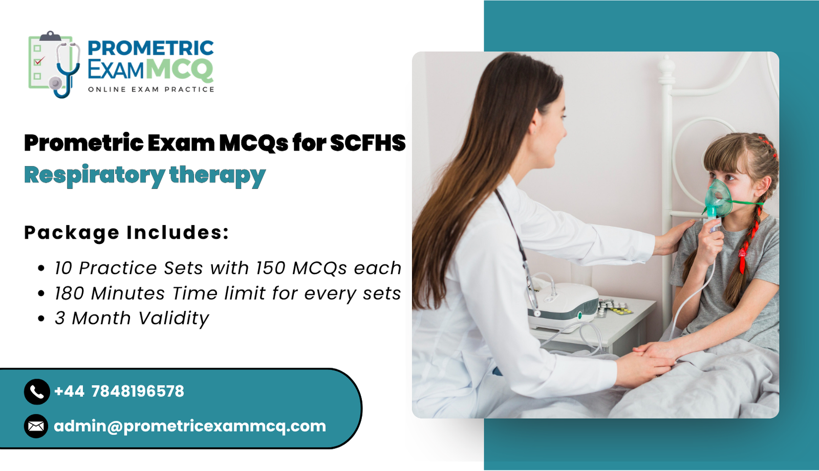 Prometric Exam MCQs for SCFHS Respiratory therapy