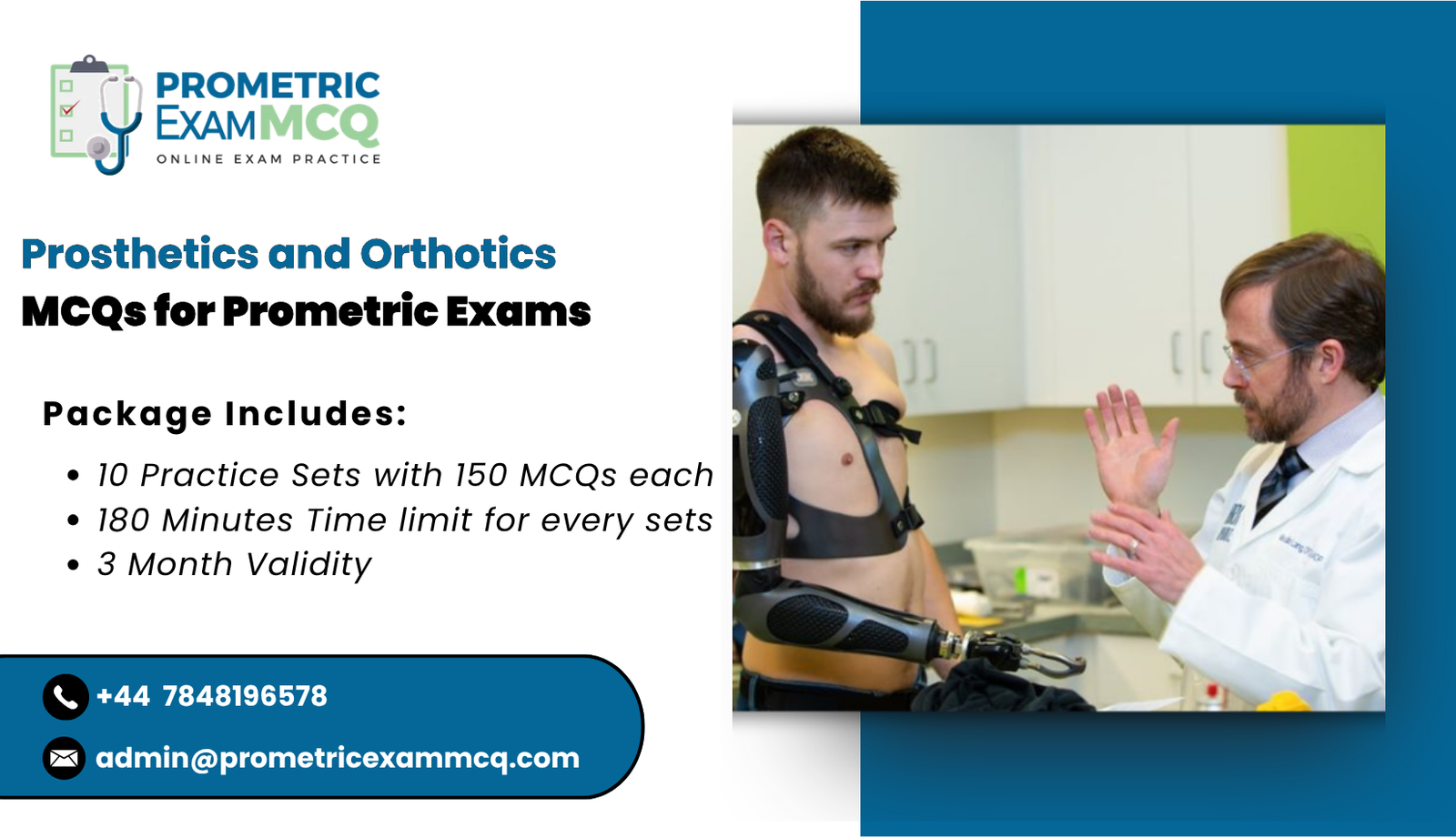 Prosthetics and Orthotics MCQs for Prometric Exams