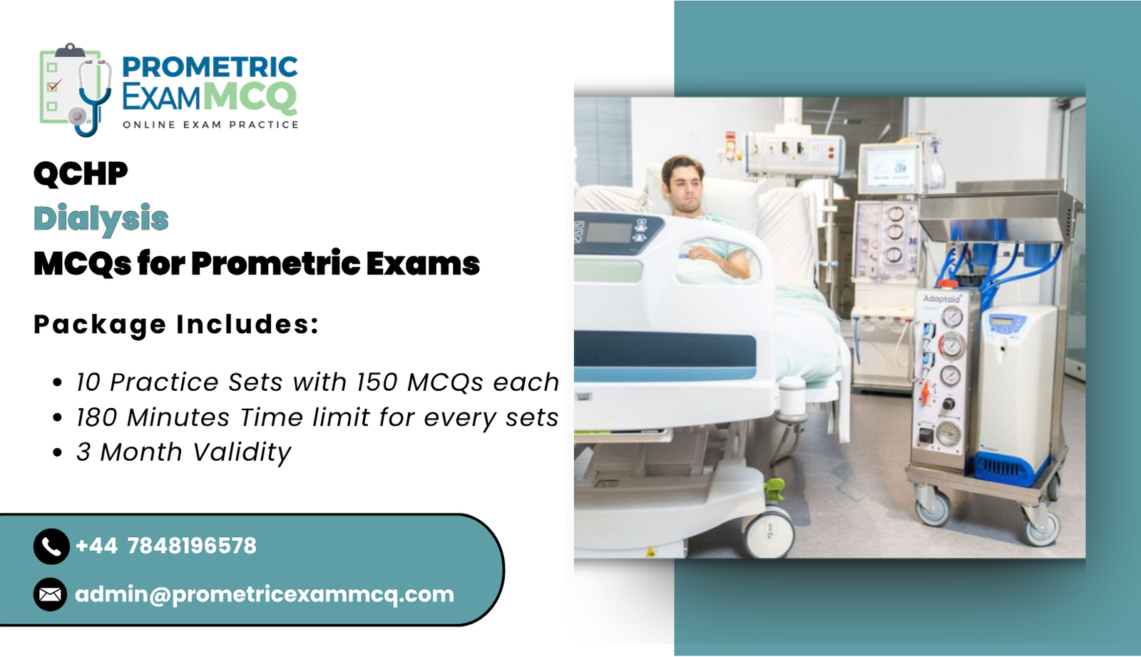 QCHP Dialysis MCQs for Prometric Exams