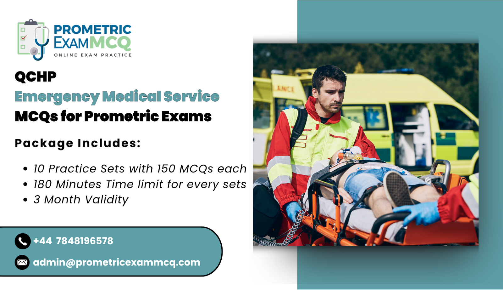 QCHP Emergency Medical Service MCQs for Prometric Exams