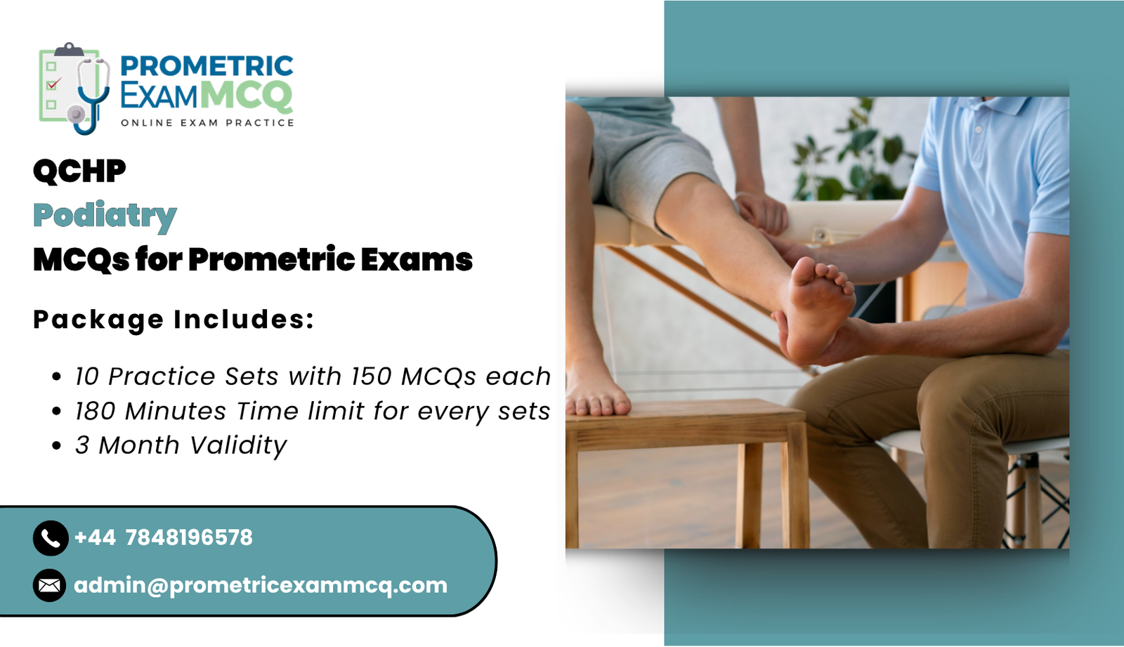 QCHP Podiatry MCQs for Prometric Exams