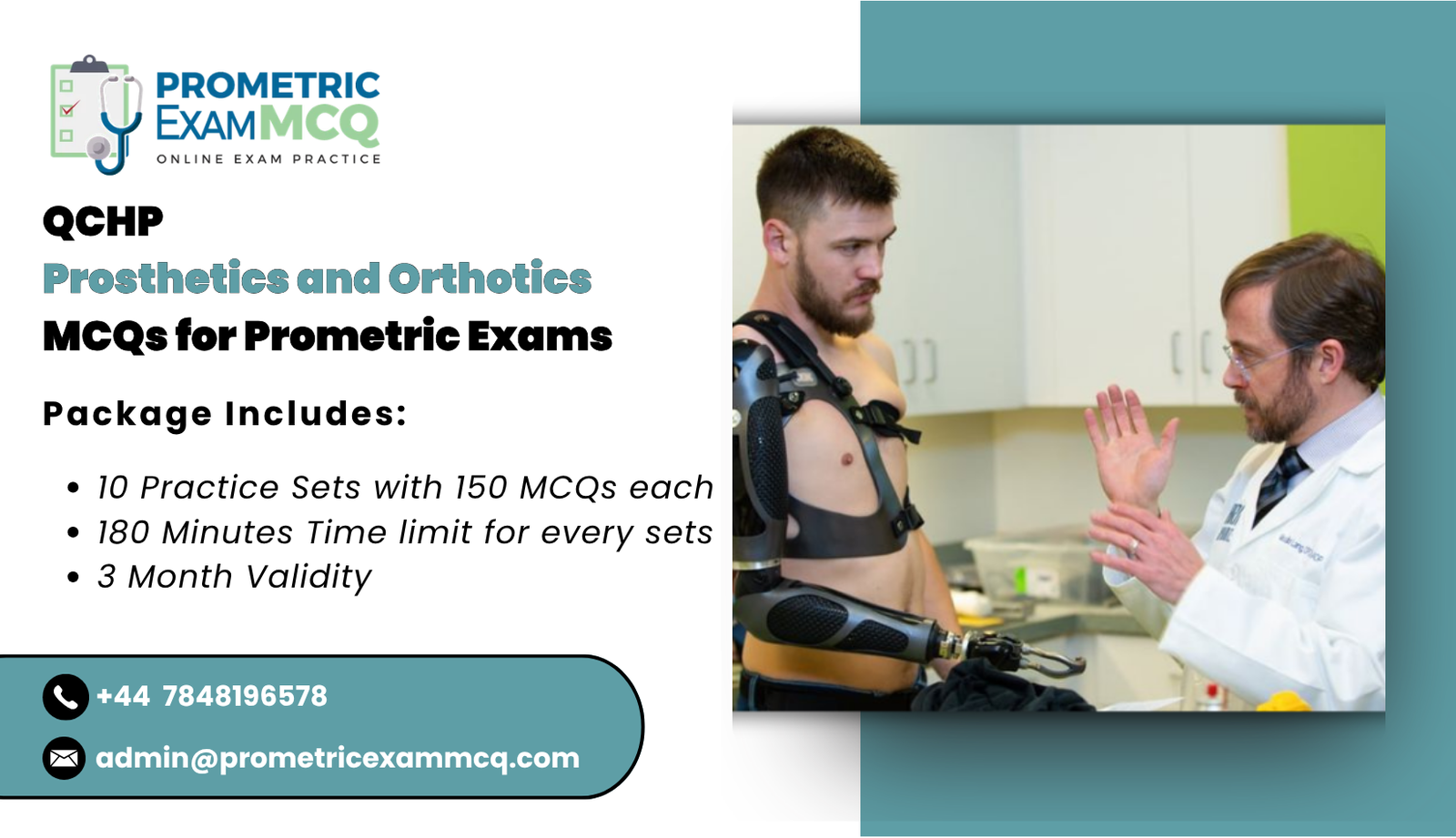 QCHP Prosthetics and Orthotics MCQs for Prometric Exams