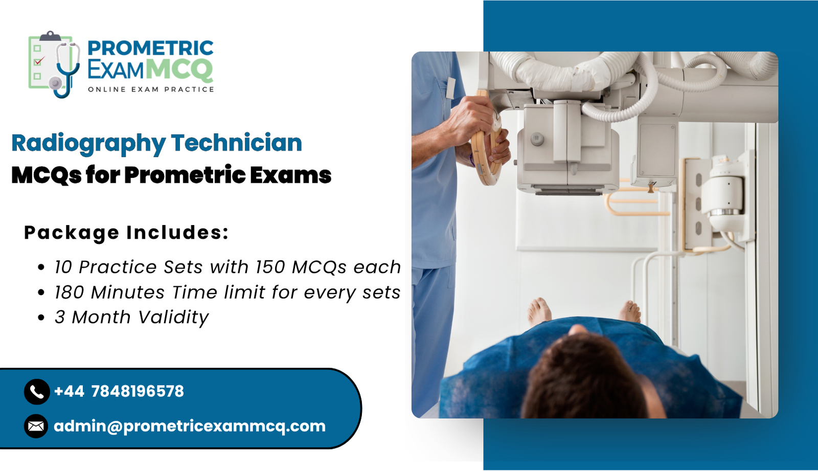 Radiography Technician MCQs for Prometric Exams