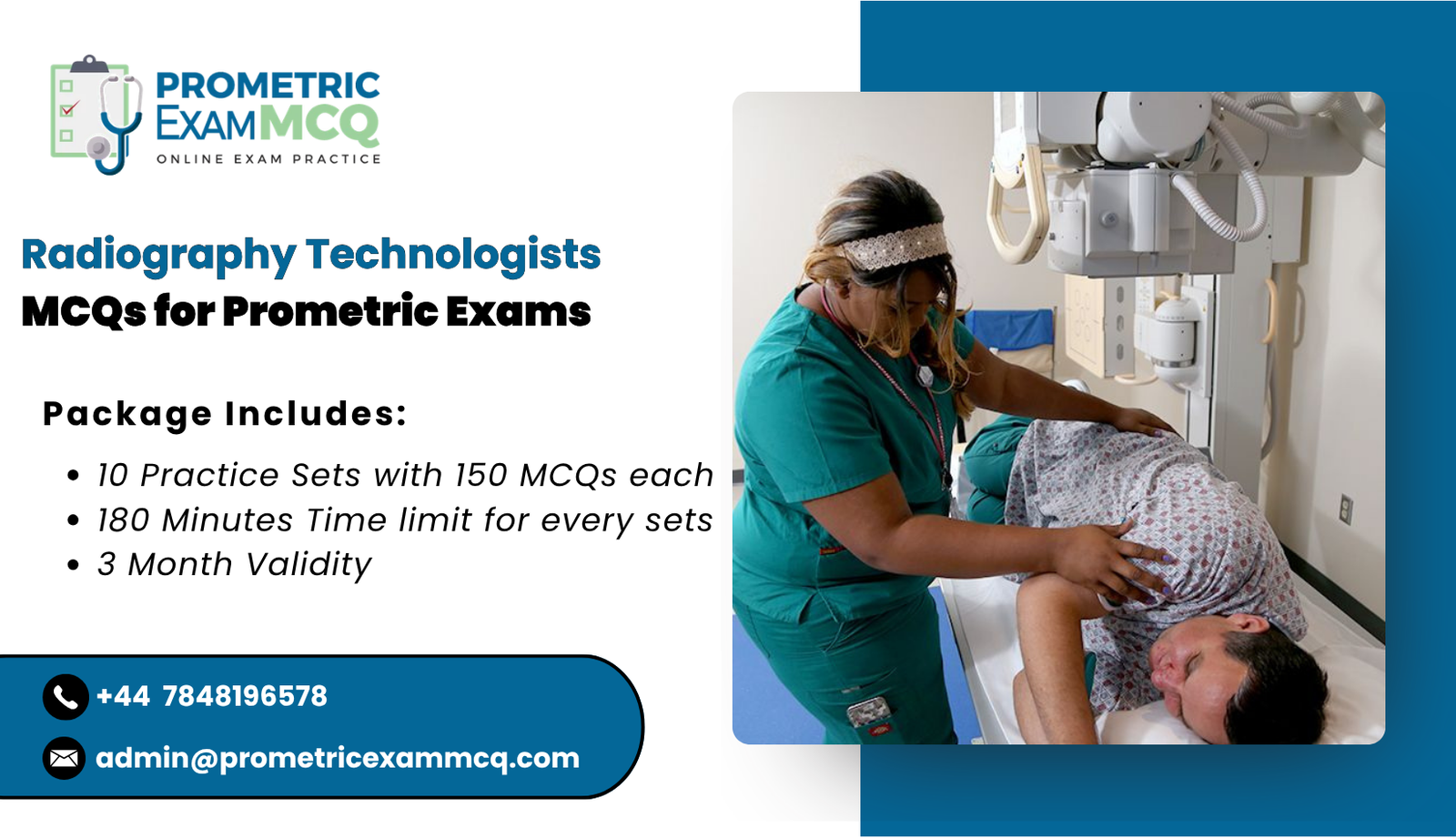 Radiography Technologists MCQs for Prometric Exams