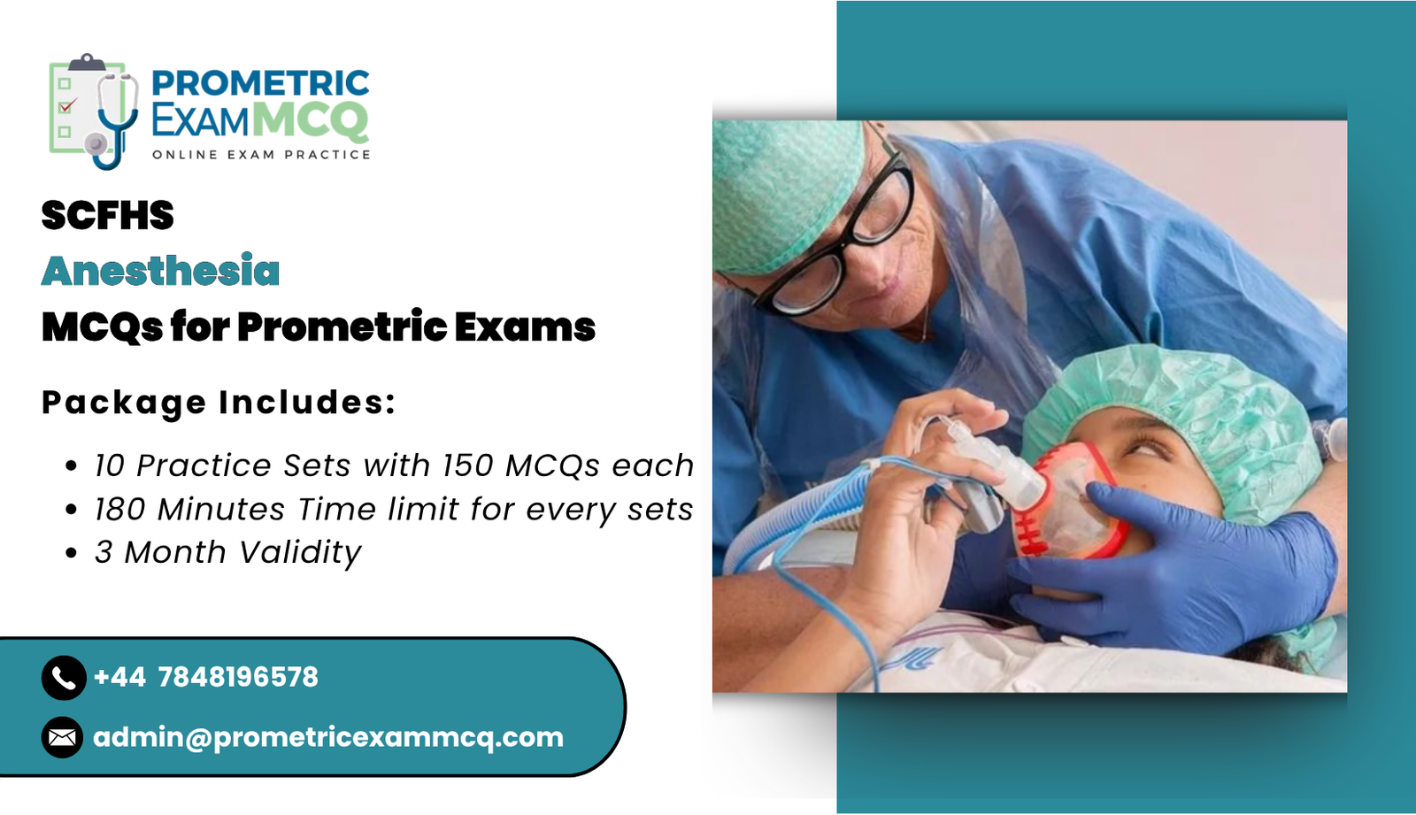 SCFHS Anesthesia MCQs for Prometric Exams