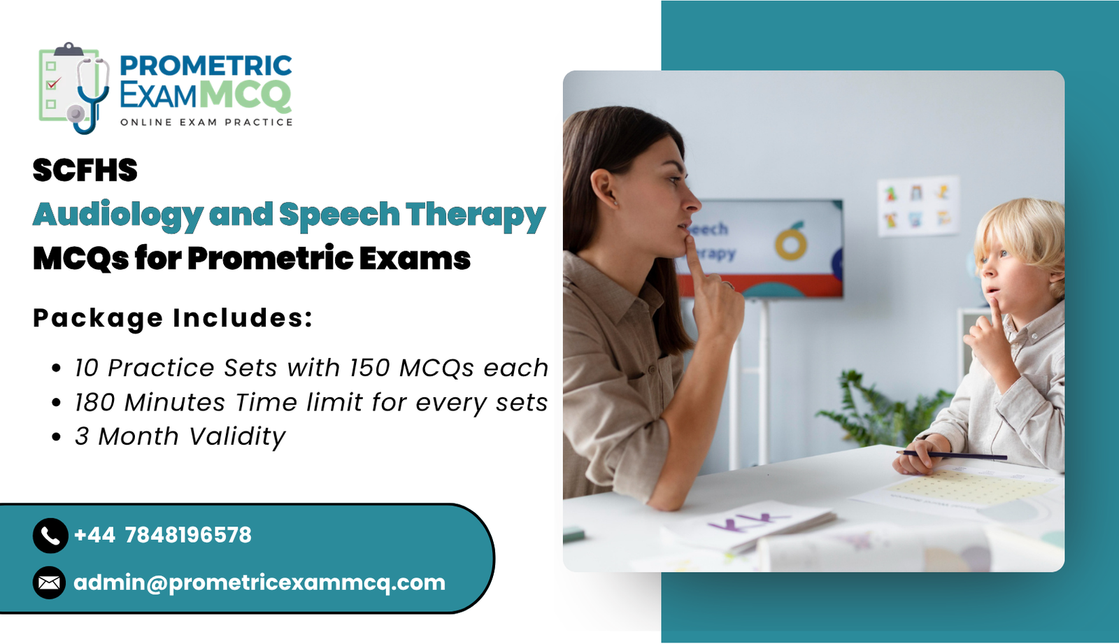 SCFHS Audiology and Speech Therapy MCQs for Prometric Exams