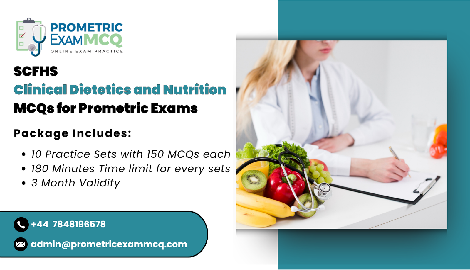 SCFHS Clinical Dietetics and Nutrition MCQs for Prometric Exams