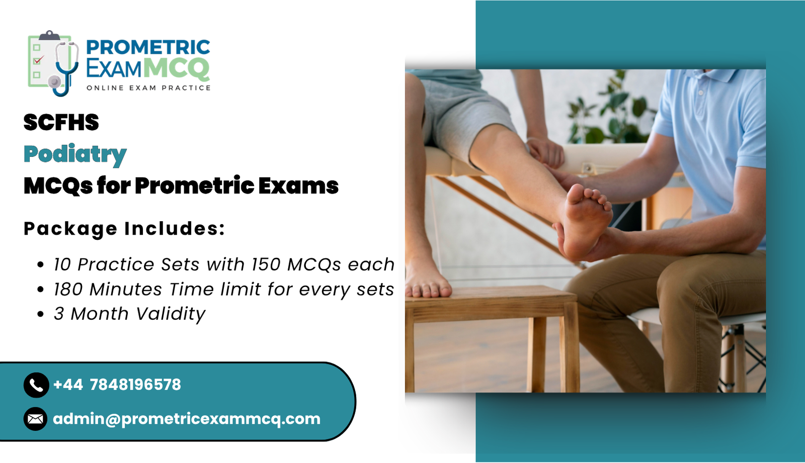 SCFHS Podiatry MCQs for Prometric Exams