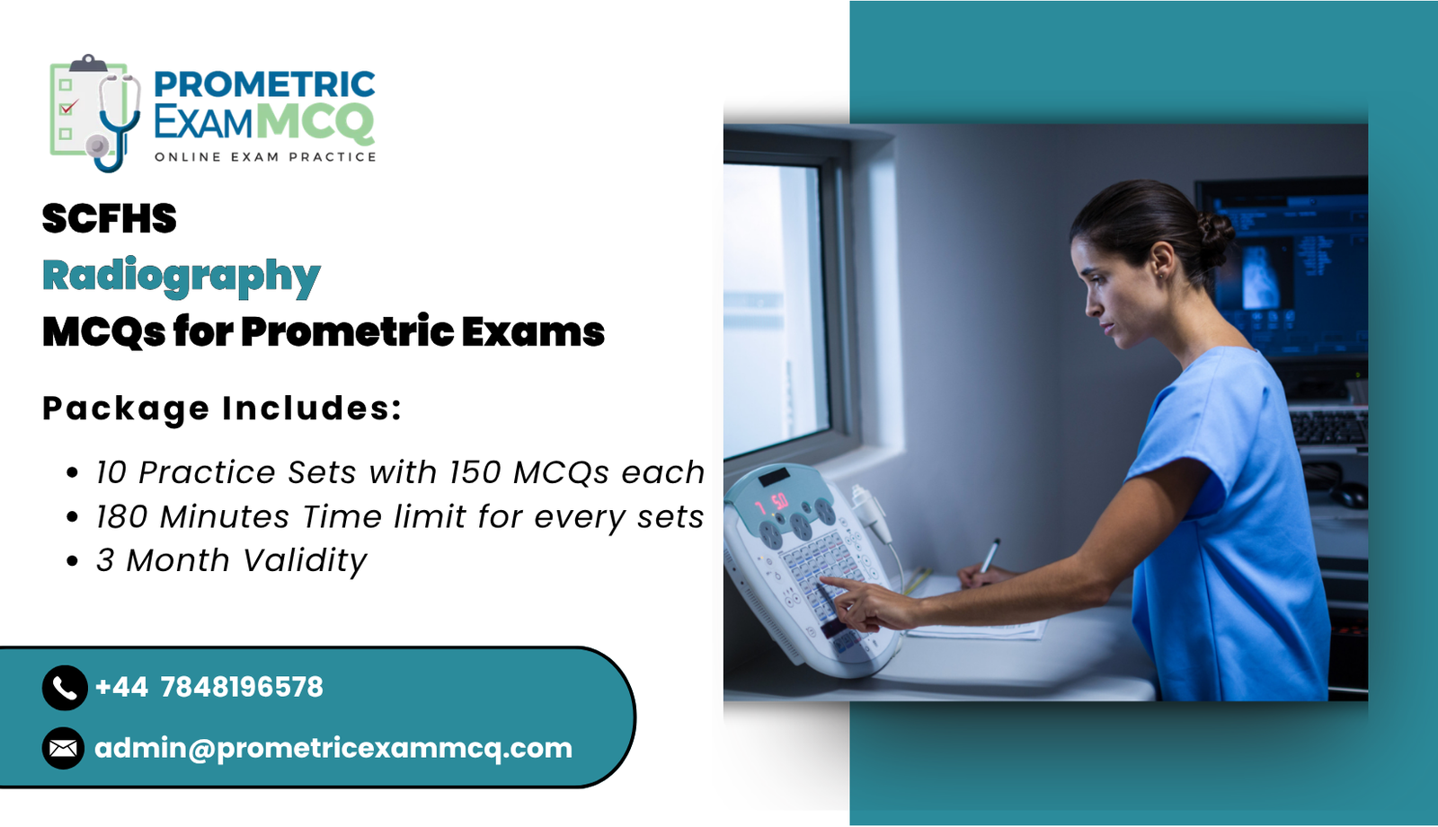 SCFHS Radiography MCQs for Prometric Exams