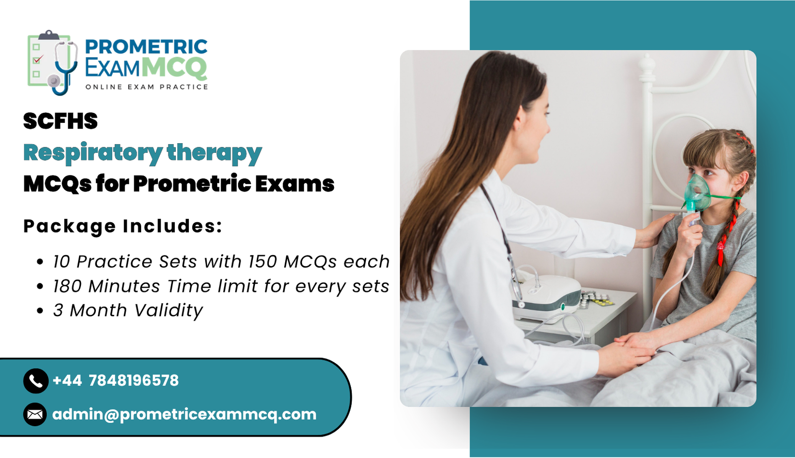 SCFHS Respiratory therapy MCQs for Prometric Exams