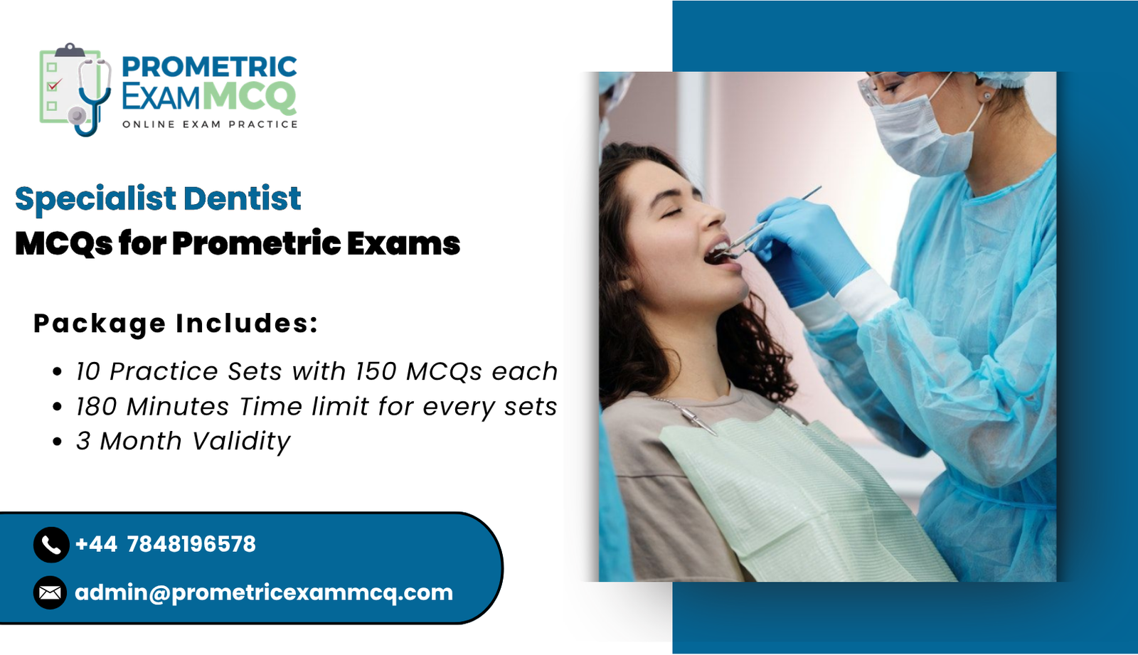 Specialist Dentist MCQs for Prometric Exams
